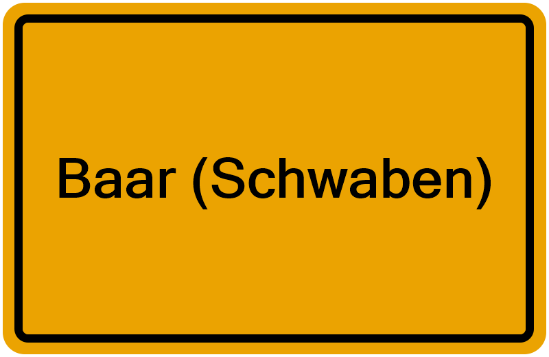 Handelsregisterauszug Baar (Schwaben)